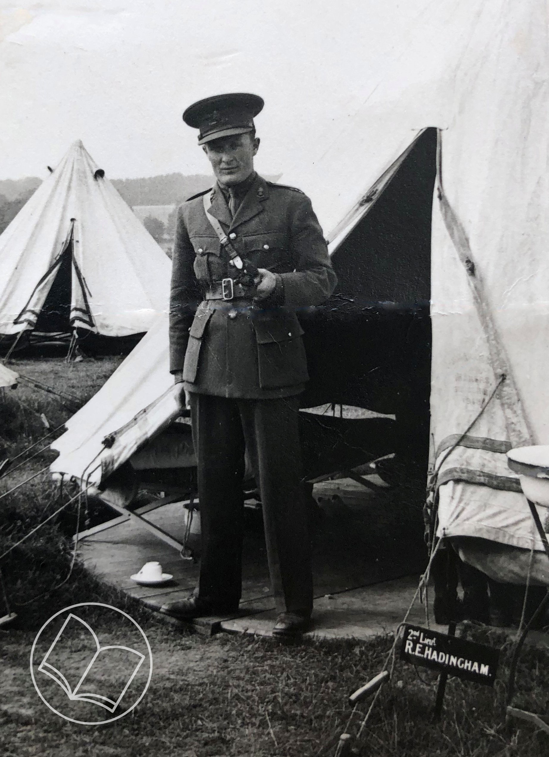 R.E.H. at Tilshead Camp, August 1939